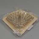 Magnetic Drainage & Filter Basket, Triangular Sink Strainer with Twist-Open Bottom, Kitchen Sink Corner Rack for Draining & Storage, Punch-Free Installation, No Tools Needed (Milky White)