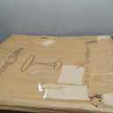 24 inch Small Tulip Table for 2 Person, Walnut Round Dining Table for Kitchen, Leisure Wood Mid Century Modern Table with Metal Pedestal Base for Cafe, Living Room, Bar, Circle Bistro Tables