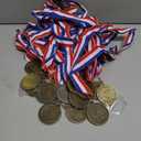 Ecally 21 Pcs Flag Football Medals 2'' Football Award Medals with Neck Ribbons Cheer Sport Team Trophy for Students Competition Party Participation Winner Prize Gift Favors