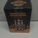 French Press Coffee Maker - 21OZ Classic Glass Coffee Press, Heat-resistant Borosilicate Glass Coffee Pot with 4-Level Disassemble Filters, Portable Cold Brew Coffee Maker for Travel Home Gift(Sliver)