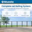 Muzata 13'-19'6" Black Complete Cable Railing Kit 36 Inch Cable Railing System for Decks with Post Handrail Length Adjustable Easy DIY with User Guide Complete Set RCS2 BH4S