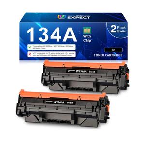 LEMERO UEXPECT Compatible Replacement for HP 134A 134A Toner Cartridge with Chip W1340A W1340X for M209dw MFP M234dw M234sdn Printer | 134A Black Toner, 2 Pack