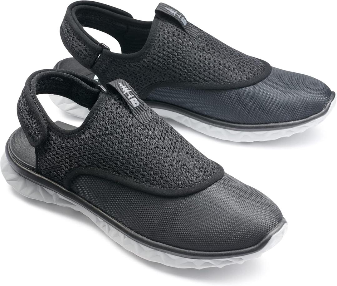 BASS OUTDOOR Men's Hex Action Hiking Shoes  Traction Sole Slip-ons (10.5, Black)