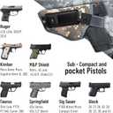 IWB Gun Holster by PH - Concealed Carry Soft Material - Soft Interior - Fits M&P Shield 9mm.40.45 Auto/Glock 19 26 27 29 30 33 42 43 / Rug LC9, LC380 - Taurus Slim, PT111 G2 - Springfield XDs Hellcat