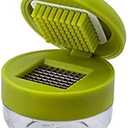 Joie Garlic Press and Chopper with Storage Container, Stainless Steel Blades, Green