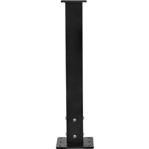 Mailbox Post with Post Base, 27" High Mounting Post, Heavy Duty Q235 Steel Mailbox Posts for Outside, Mailbox Post Kit for Sidewalk and Street Curbside, Black