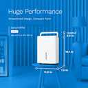 hOmeLabs 8 Pint Wi-Fi Dehumidifier for up to 1,800 Sq Ft Rooms (MAX 24 Pint at 95F, 90% RH)  Ultra Quiet, Compact Design with Smart Controls and Drain Hose