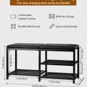 33“ Iron Shoe Rack Storage Bench for Entryway, Holds Up to 560lb, 11.8 inches x 33.26 inches x 16.5 inches