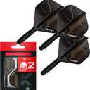 Target Darts K-Flex Cult Dart Flights & Shafts, No.2/No.6 | Pack of 3 Kflex Integrated Flight & Shaft System, All in One Moulded Stem 