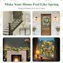 6ft Spring Garland Decorations, 2-in-1 SpringGarland-to-Wreath for Mantel, Fireplace with 18 Pastel Eggs, LED Lights and Storage Bag, Spring Decor for Front Door, Window, Table, Entryway