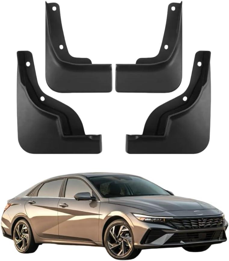 Mud Flaps for Hyundai Elantra 2023 2024 2025, Wheel & Tire Splash Guards, Mudflaps for Car, PP Material, All Weather Tire Protector Splash Guards Mudflaps for Hyundai Elantra Exterior Accessories