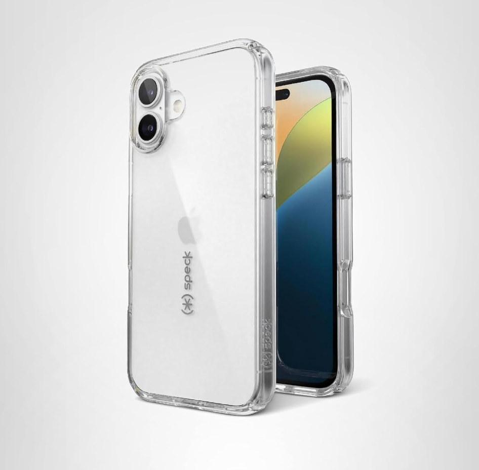 Speck Clear iPhone 16 Plus Case - Slim GemShell Crystal Clear Phone Case