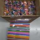 Eaasty 1000 Pcs Colorful Disposable Drinking Plastic Straws Bulk, 0.24'' Diameter and 7.87" Long Plastic Long Disposable Drinking Straws (Multicolor)
