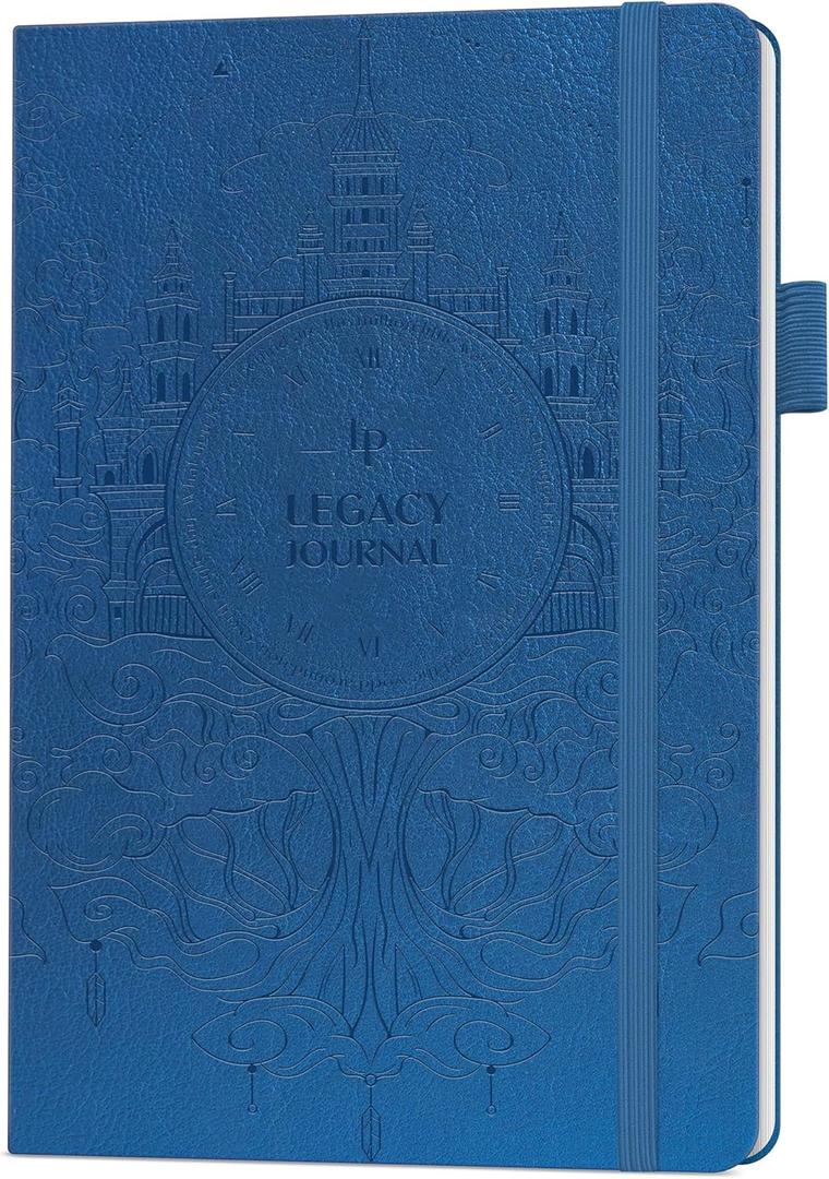 Legend Grandparents Legacy Journal  Grandparent Life Story & Memory Book with Prompts  Great Grandma & Grandpa Birthday Gifts (Mystic Blue) (Smaller Than A4 (7.1 x 10.5"))
