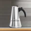 London Sip Stainless Steel Stovetop Espresso Maker Moka Pot Italian Coffee Percolator, Silver, 10 Espresso Cups, L