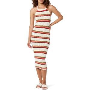 The Drop Womens Jayla Sleeveless Crochet Midi Dress (Medium, Birch Stripe) The Drop Womens Jayla Sleeveless Crochet Midi Dress (Medium, Birch Stripe)