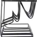Oenophilia Wine Bar Wall Rack - Wall Mounted Wine Rack, Bottle and Stemware Glass Holder, Sturdy and Solid Metal Shelf across the Top for Liquor Storage, 10.5 x 27.5 x 9 inches