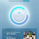 EUHOMY 18L Beverage Refrigerator Cooler, 24 Cans Mini Fridge with Quiet Compressor, Countertop Small Fridge with 40F-61F Digital Temperature Control, LED Lgiht for Home, Bar, Office