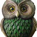Owl Decorations for Home Small Owl Decor Figurines Shelf Decor Home Office Living Room Decorations Birthday Gifts (Green) (Style2-green)