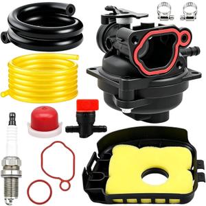 799583 Carburetor Kit Replacement for B&S 593261 595656 590556 591160 591979 Lawn Mower Engines 125cc 140cc 300E 450E 500E 550E 550EX 08P502 09P602 09P702 with Air Filter Cover