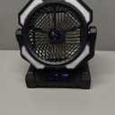 Misting Fan, Portable Camping Fans with 9oz Water Tank, 24000mAh Rechargeable Fan with 4 Speed, Battery Powered Fans with 120H Cooling, Last 5H Mist, 2 Mist Modes, Light, Outsides/Summer Essential