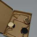 park Christmas Mantle Stocking Holders Set of 6 - Upgrade Non-Slip Fireplace Hangers, Lightweight Metal Hooks for Christmas Party Decoration (Gold)