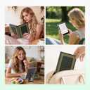 Magnetic Detachable Book Cover Case for 7" Kindle Paperwhite 12th Gen 2024 and Kindle Colorsoft Signature Edition, Slim PU Leather Case with Auto Wake/Sleep (Ornate Green)