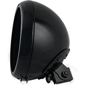 FATECIM Motorcycle 7" Round Headlight Bucket Housing 7 Inch LED Headlamp Shell Protective Cover Heavy Duty Universal for Harley Kawasaki Honda Yamaha Suzuki Chopper Cafe Racer Bobber Aprilia Black