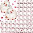 2 x DEEKIN 24 Pcs Valentine Glitter Rubber Ducks 2" Pink Ducks Valentine Party Favors Decorations for Lovers Anniversary Celebration Couples Gift