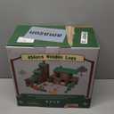 Wondertoys 456Pcs Big Villa Wooden Log Set Real Wood Logs Classic Building Log Ages 3+ Best Retro Building Gift Set Creative Construction Engineering Educational Gifts