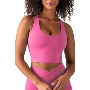 YITTY Active Sports Bra Tank, Tank Top for Women with Built-in Bra, Racerback, Removable Cups, Low-Impact Yoga and Gym (X-Small, Beach Party)