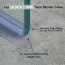 Frameless Shower Door Bottom Seal for 3/8" (10mm) Thick Glass, 36" Long, Clear Vinyl, No Adhesive Required, Stops Leaks