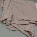 Round Table Cloth Faux Linen Farmhouse Tablecloth Wrinkle and Stain Resistant Decorative Fabric Table Cover for Kitchen, Dining Room, Parties and Camping,Blush Pink, 80 Inch Round