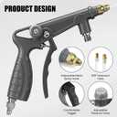 Undercoating Spray Gun with Suction Feed Cup, 360 & Straight Spray Hoses, for Truck Bed Liner Coating, Rubberized Undercoat, Rust Proofing (Gray)