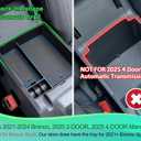 TOPINSTALL New Blue Tray Compatible with 2021-2024 Ford Bronco & 2025+ Bronco 2-Door & 2025+ 4-Door Manual Transmission, Full Size Bronco Organizer (Not for Sport Model & 25 4 Doors AT)