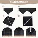 DUHEL Drawer Organizer Clothes for 4 Pack, Dresser Organizer for Baby Clothes, Underwear, Sock- Foldable Closet Organization and Storage Dividers Bins for Nursery, Bedroom (Black)