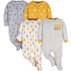 Gerber Baby Boys 4 Pack Sleep 'N Play Footie (Newborn)