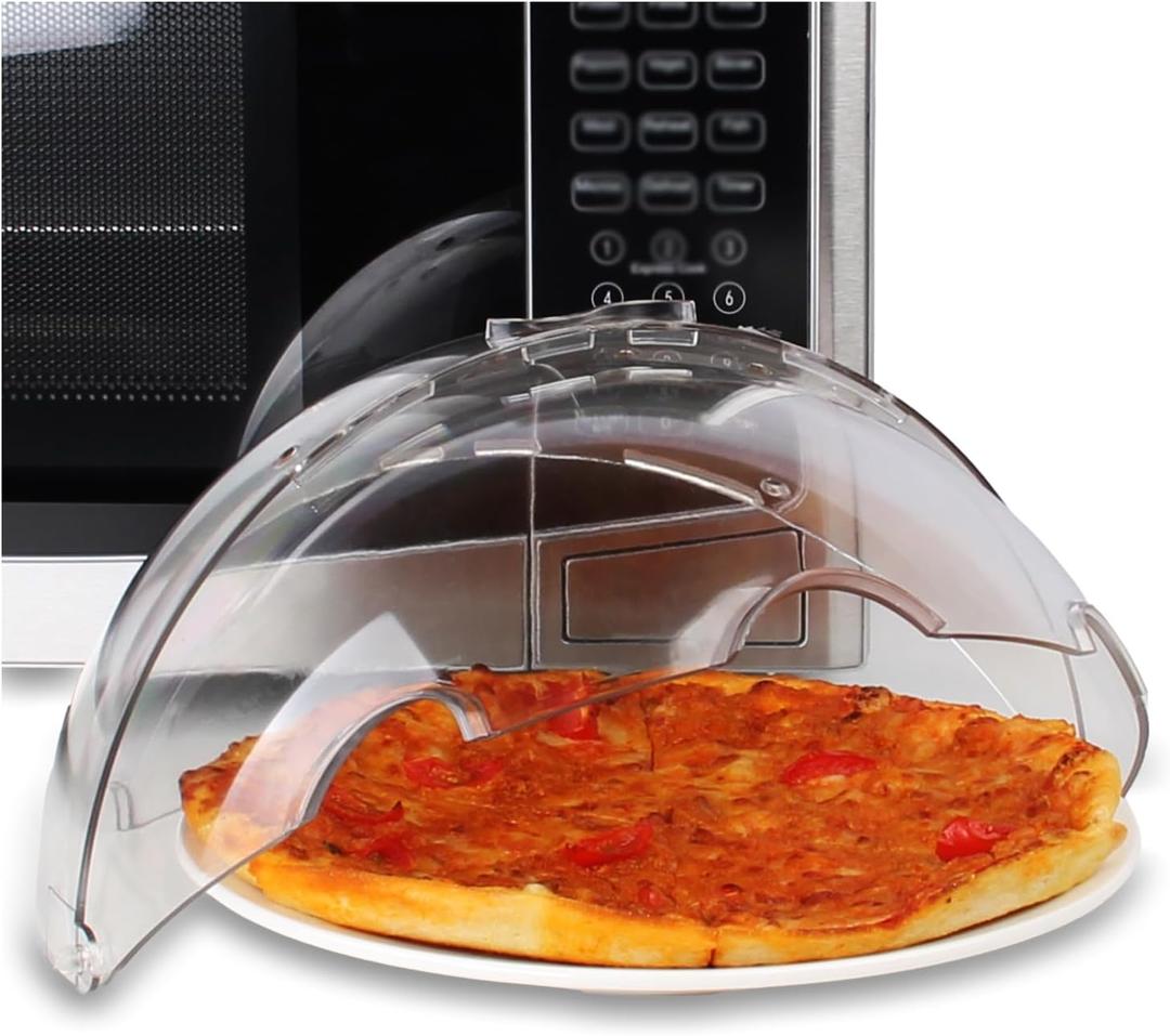 Flippable Microwave Splatter Cover,Microwave Cover for Food, Dish, Higher Microwave Plate Cover for Heating, Stay-Inside Splatter Guard for Microwave Oven, Innovative Lid-10.5 IN