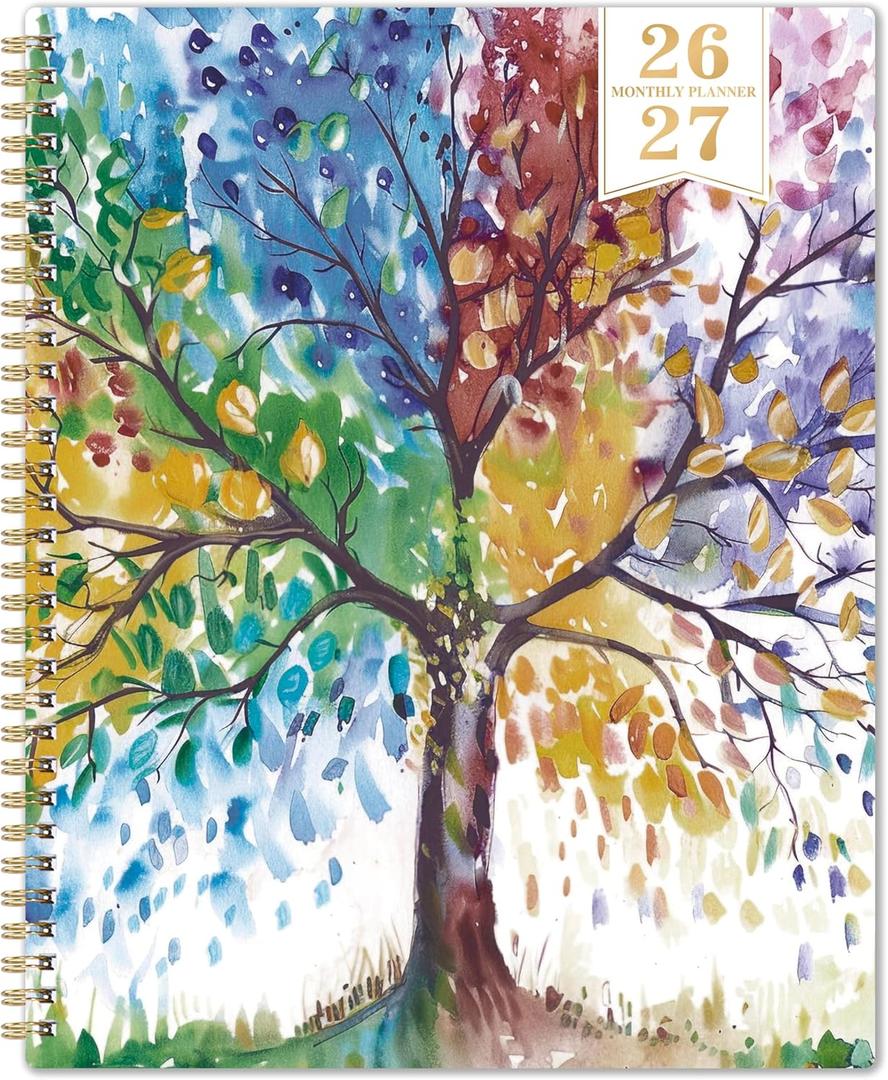 2026-2027 Monthly Planner - 2026-2027 Planner from January 2026 - December 2027, 8.5'' x 11'', 2 Year Monthly Planners with Double-Side Pocket, 24 Tabs