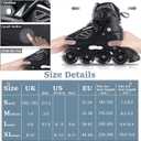 Adjustable Inline Skates for Kids and Adults, Roller Skates Performance Skates with Light Up Wheels Ideal for Youth Boys and Girls, Men and Women, X-Large-Adult