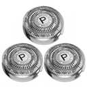 Phisco 203D-6A Replacement Shaver Heads (3-Pack) - ValueDuo Upgrade for RMS8112 Series | Waterproof Universal Fit Electric Razor Heads | Enhance Your Grooming Routine