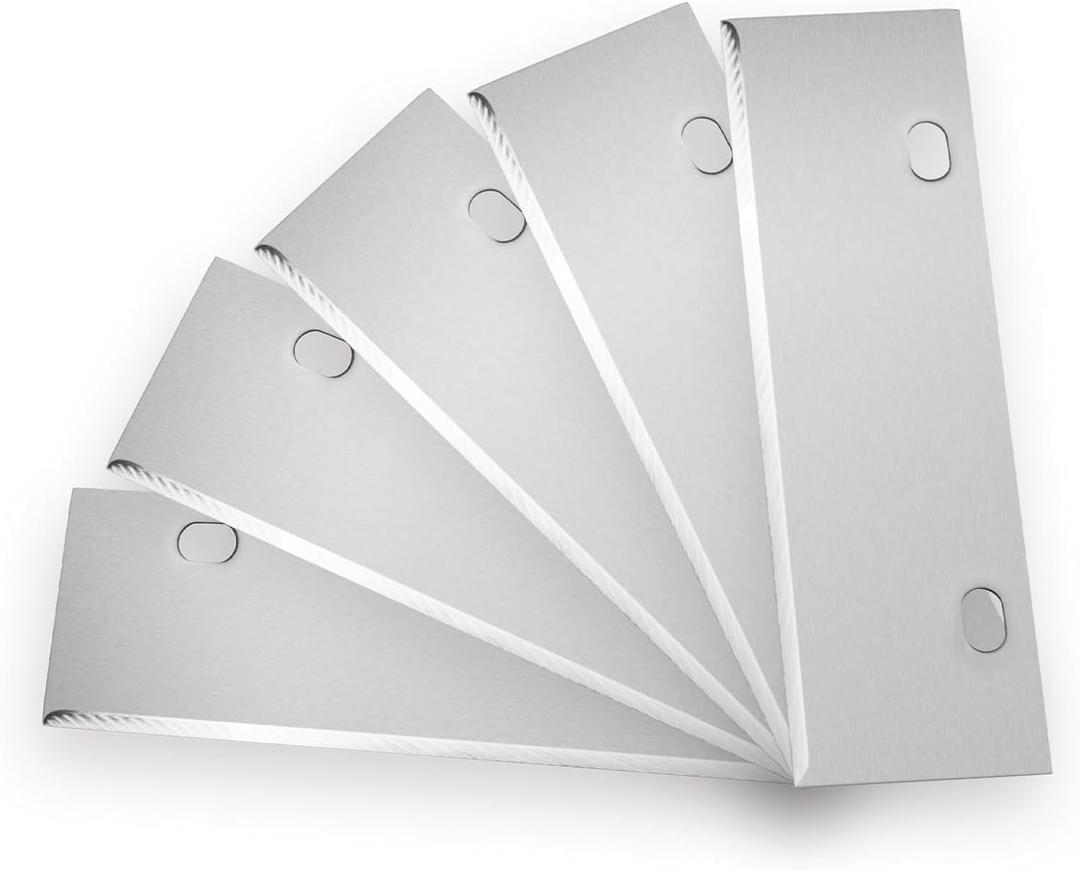 Grill Scraper Blades Replacement Heavy Duty Griddle Blades Commercial Kitchen Outdoor BBQ Tools & Accessories Blades (5 Pack) (Gray)