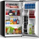 NEWBULIG Mini Fridge with Freezer 3.2 Cu.Ft Small Refrigerator for Office, Dorm, Small Fridge with Adjustable Thermostat, Energy Saving, Single Door, Sliver, 17.6"*18"*31"