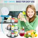 Pod Holder for Ninja Thirsti Pods, 360 Rotating15-Flavor Storage Holder for Ninja Thirsty Drink System Pod Organizer for Ninja Thirsty Flavor Pods,Water Flavoring Black