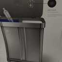 simplehuman 58L Liner Rim Rectangular Recycler, 24L+ 34L, Matte Black