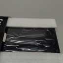 HIEEY 3 Way Mirror for Hair Cutting with LED,360 Trifold with Height Adjustable Telescoping Hooks,and 5X Magnification,for Makeup and Styling (Black)