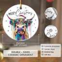 10 x Highland Cow Ornament 2025 - Animal Lovers Gifts for Women Man, Ceramic Animal Ornaments for Christmas Tree Decorations, Unique Highland Cow Gifts, for Friends Neighbor