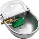 Automatic Water Dispenser for Dogs,304 Stainless Steel Automatic Chicken Waterer,Outdoor Dog Water Bowl with Brass Float Valve,Water Feeder for Livestock Poultry Duck Horse Goat Sheep