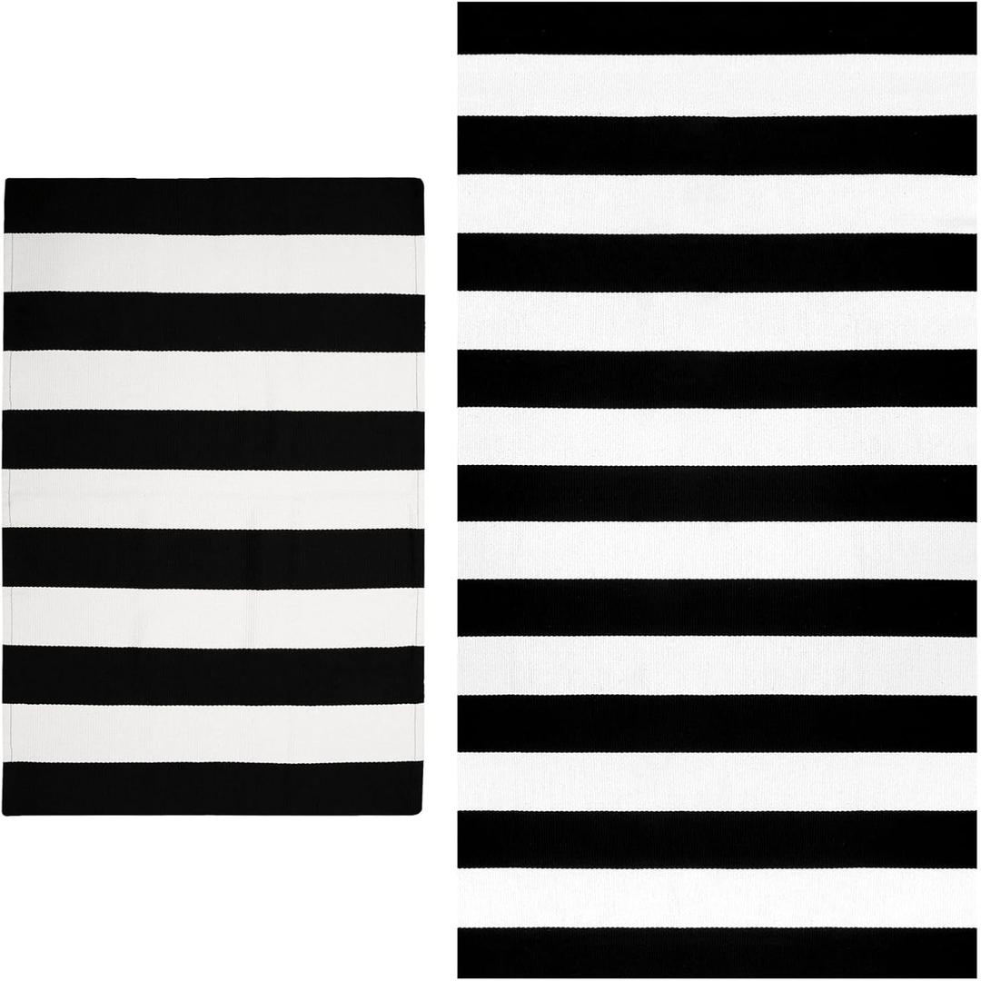 KOZYFLY Striped Area Rug 2.3'x 3.6 and 4'x 6'
