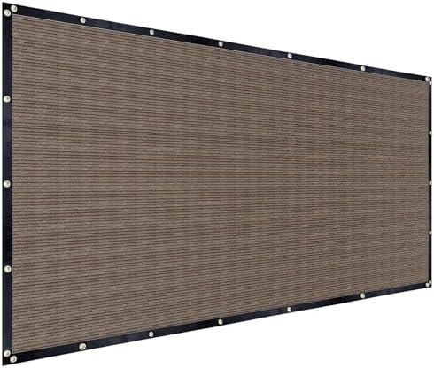 FAIR WIND Shade Cloth 90% Sun Shade Fabric Privacy Screen Shade Cover Patio Canopy with Grommets Shade Net for Garden Outdoor Pergola 8 x 12 FT - Mocha